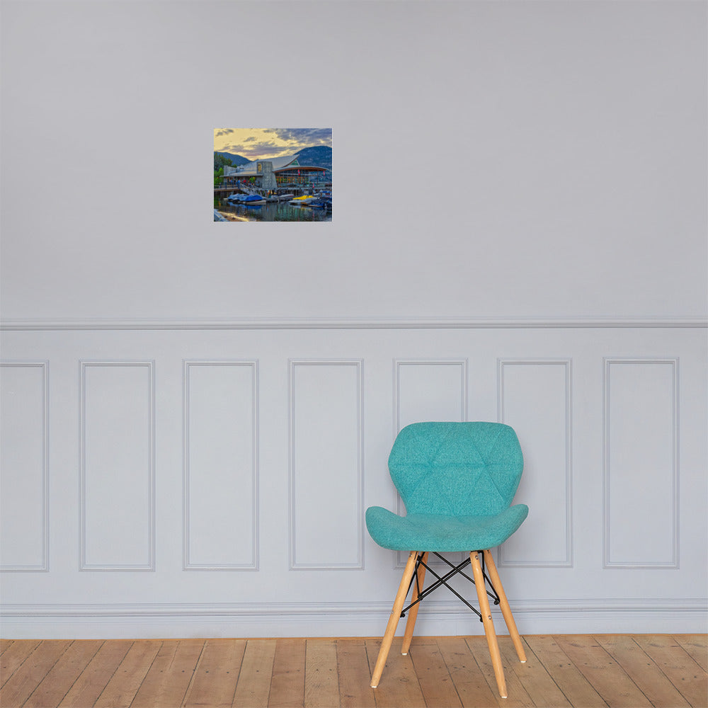 Matte Poster Print - Hooded Merganser Sunset