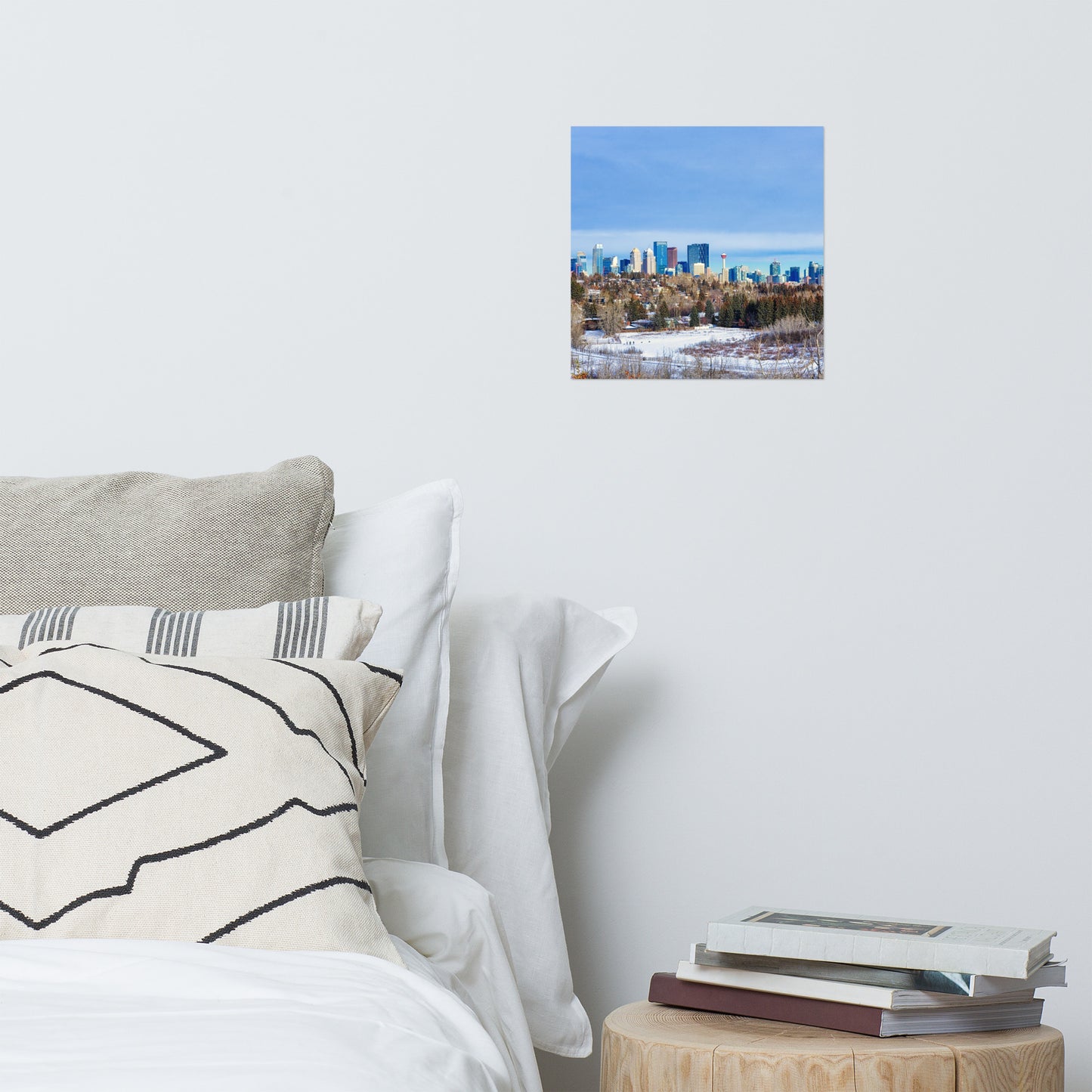 Matte Poster Print - Downtown Calgary HDR Winter River Park
