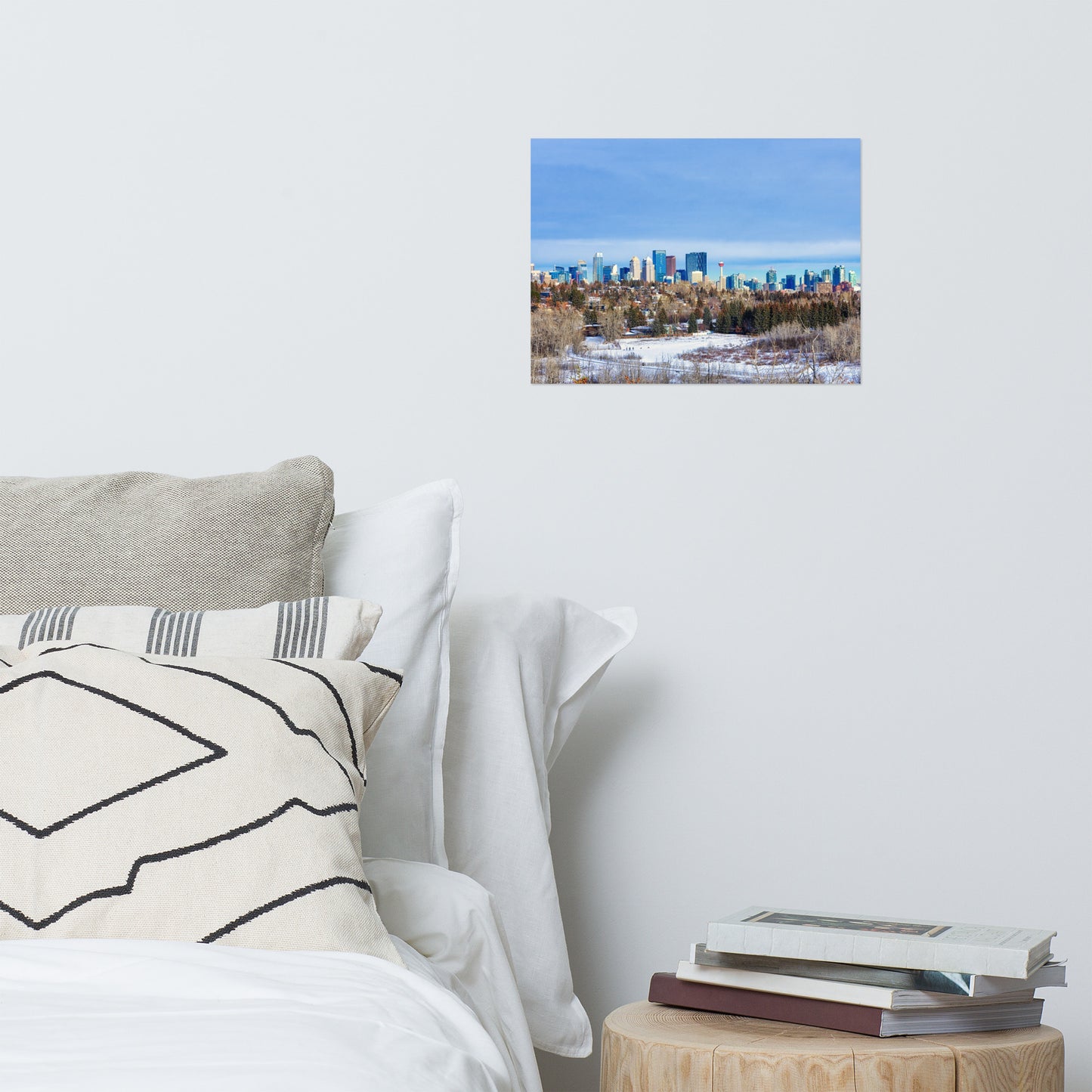 Matte Poster Print - Downtown Calgary HDR Winter River Park