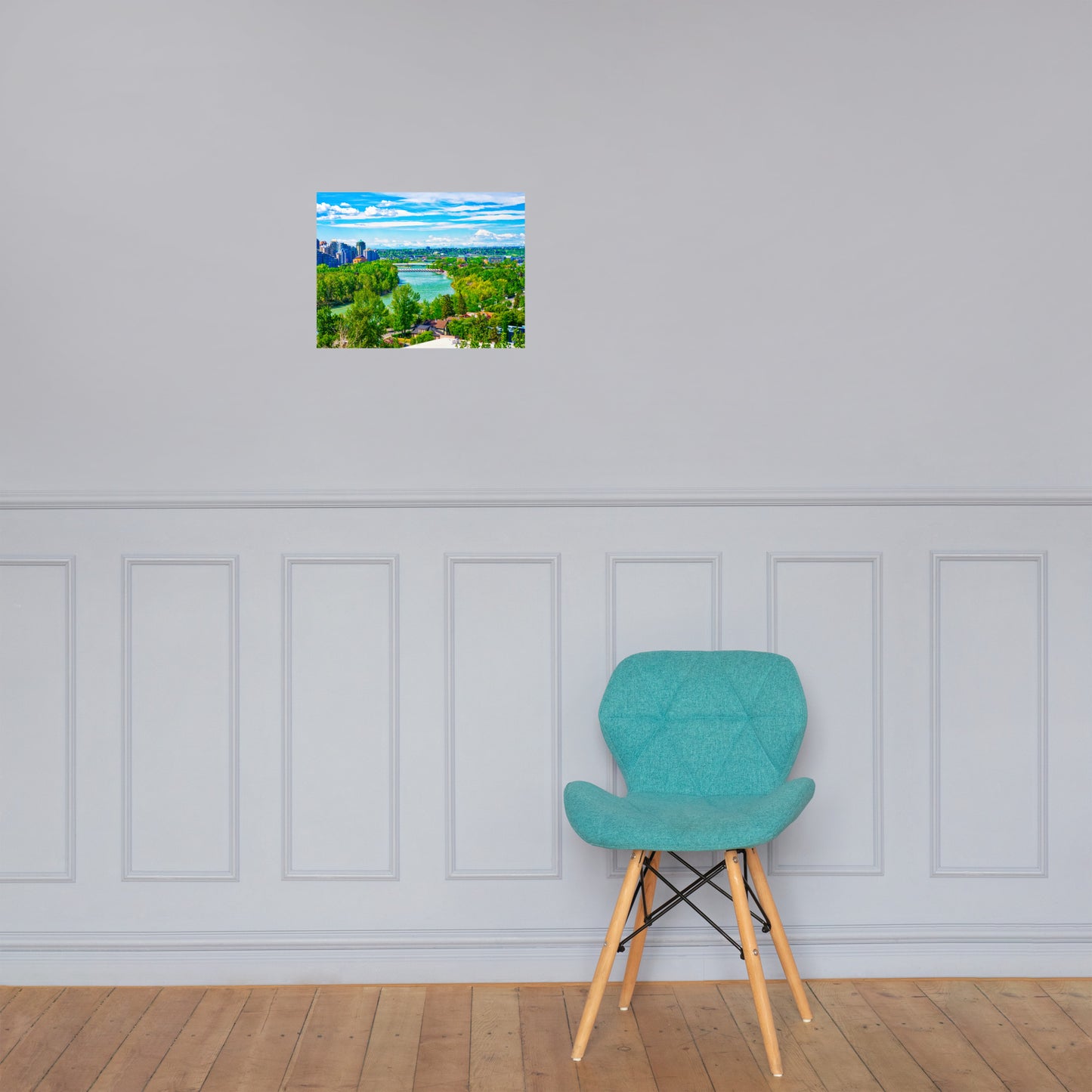 Matte Poster Print - McHugh Bluff Bow River Peace Bridge HDR Spring