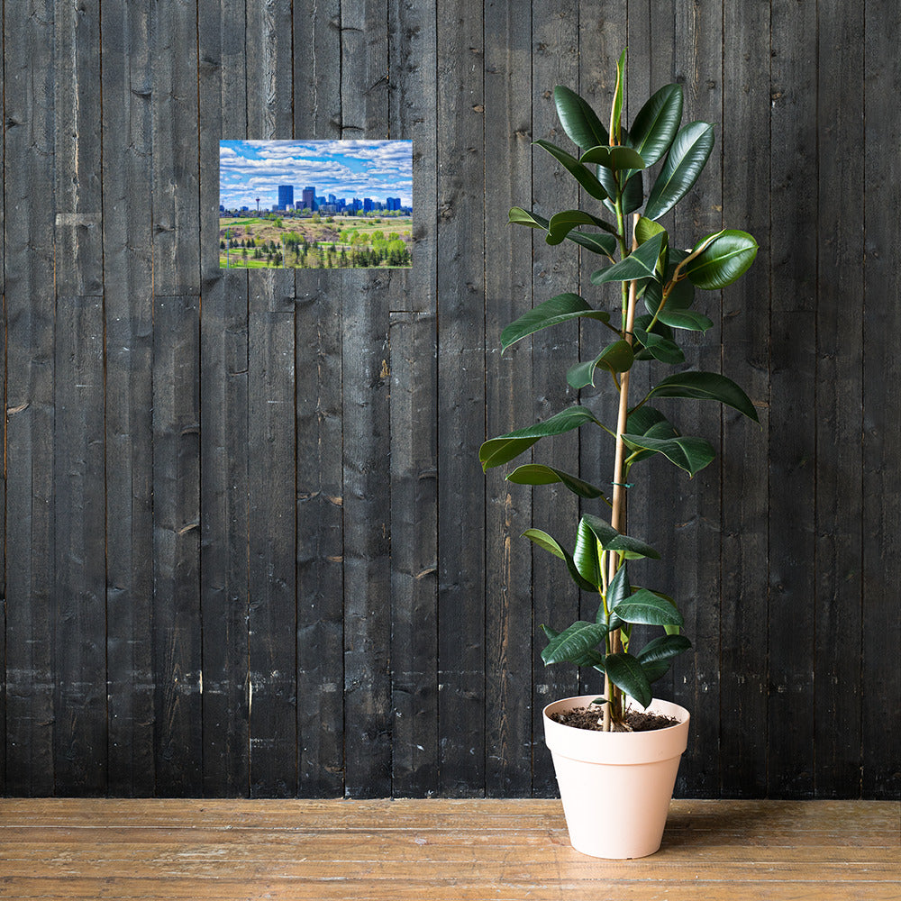 Matte Poster Print - Downtown Calgary Vista Heights Hill HDR