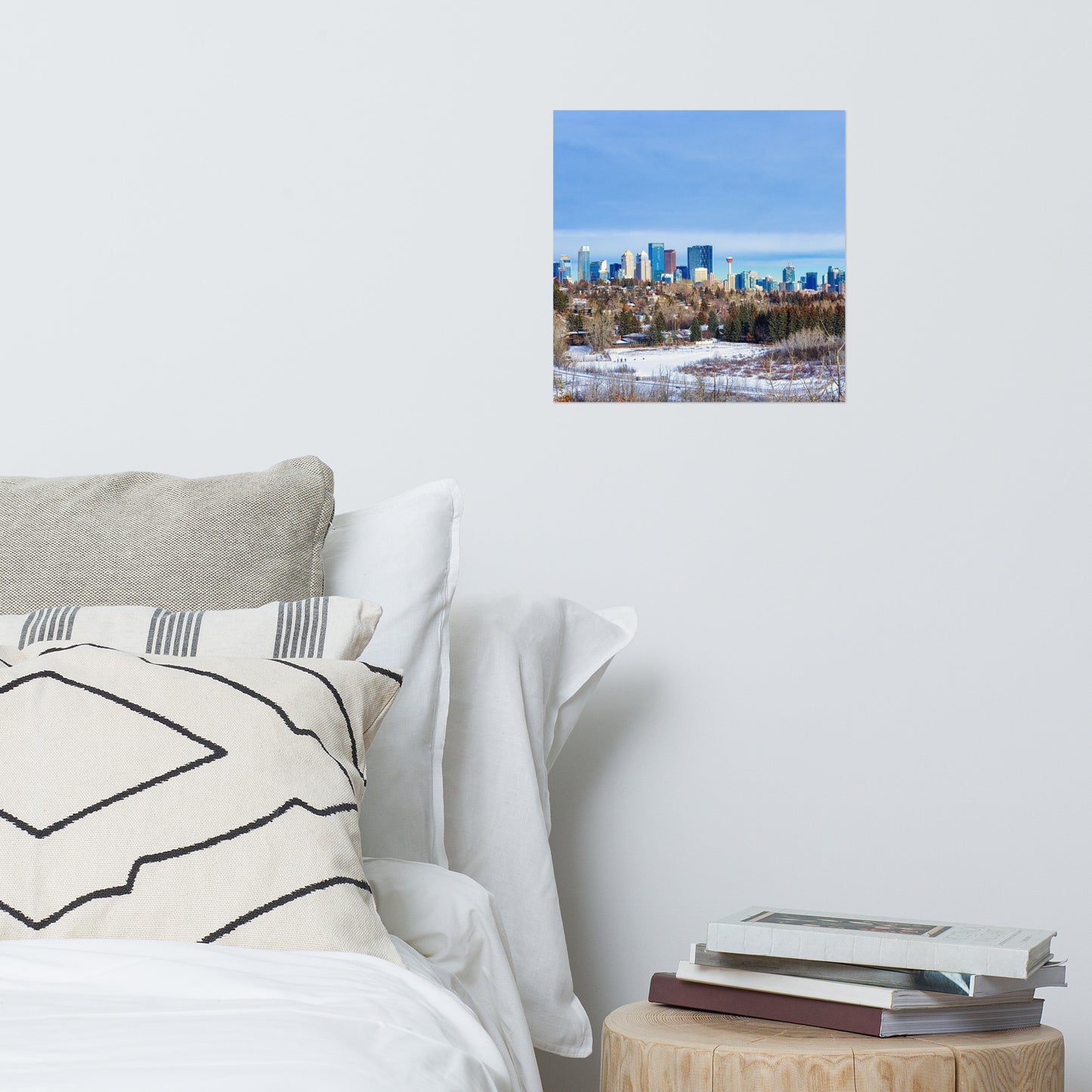 Matte Poster Print - Downtown Calgary HDR Winter River Park