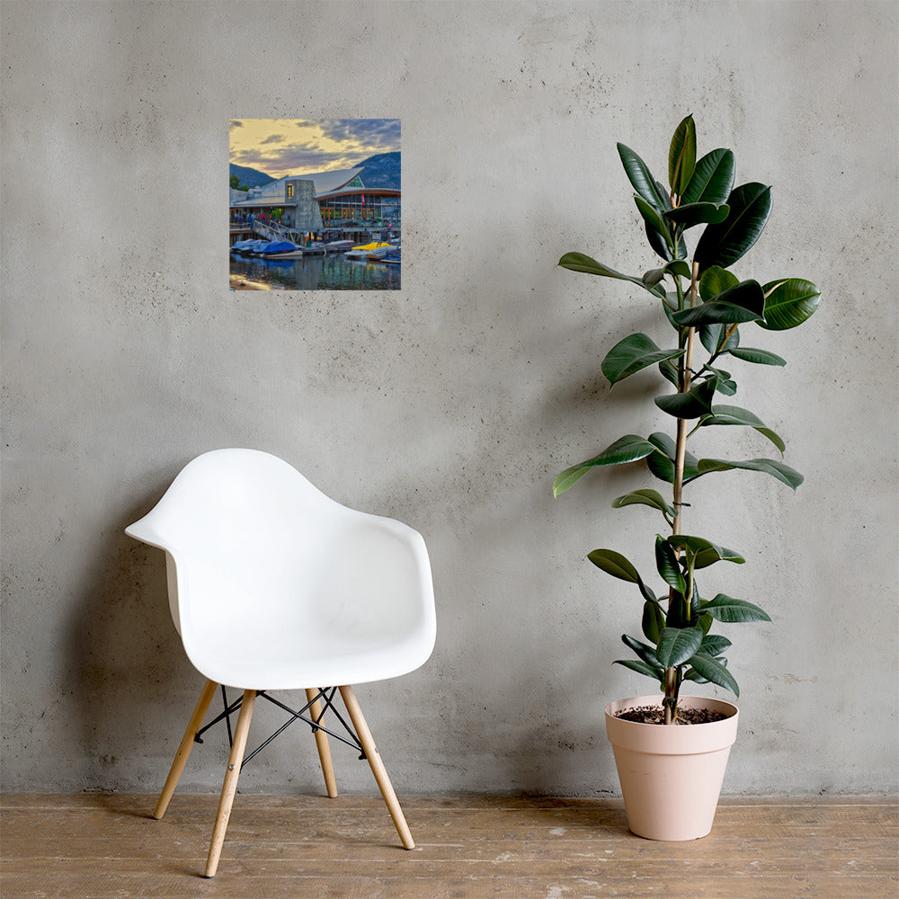 Matte Poster Print - Hooded Merganser Sunset