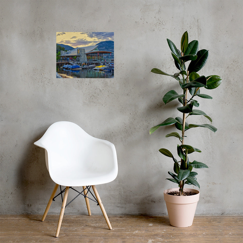Matte Poster Print - Hooded Merganser Sunset