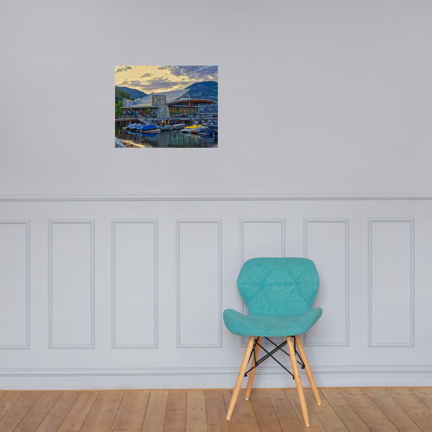 Matte Poster Print - Hooded Merganser Sunset
