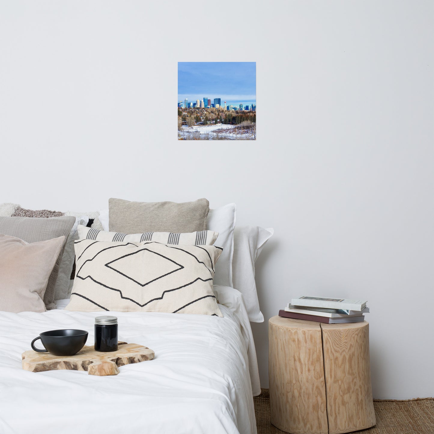 Matte Poster Print - Downtown Calgary HDR Winter River Park