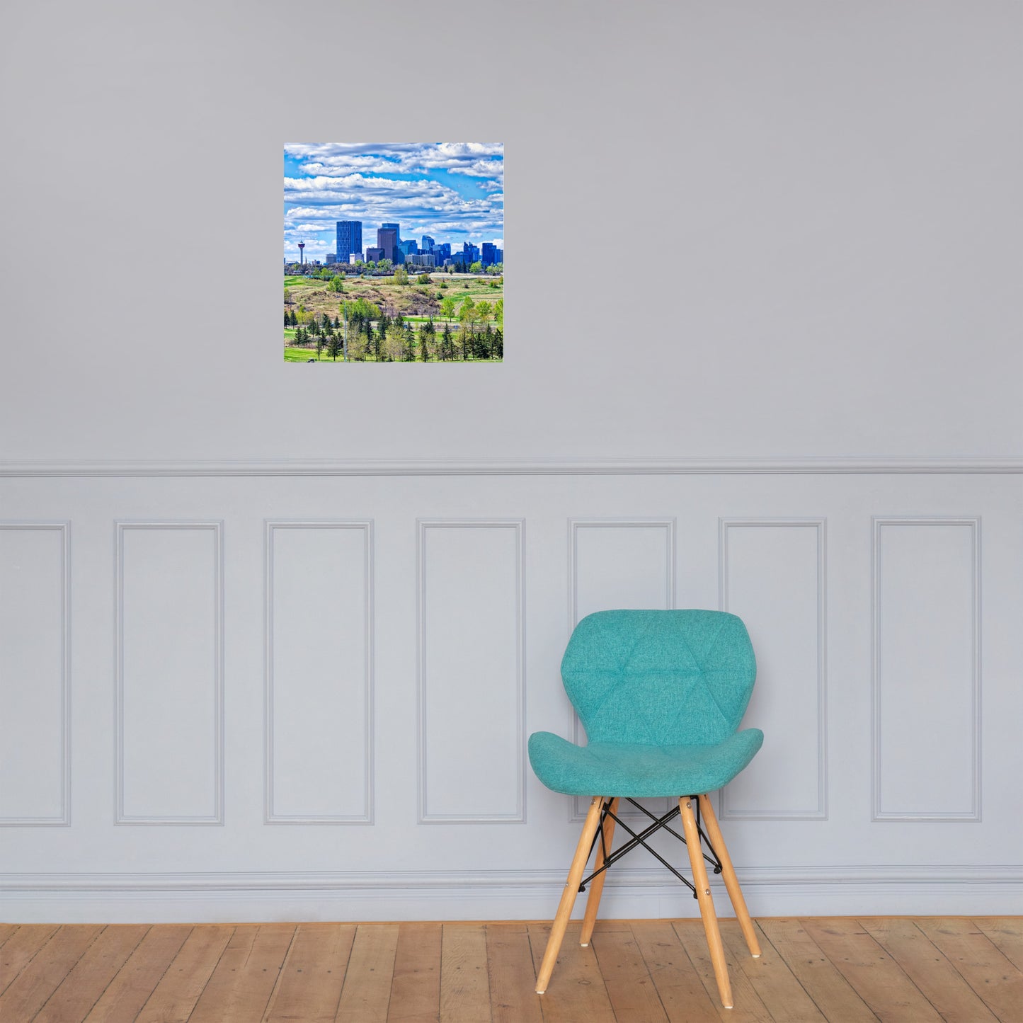 Matte Poster Print - Downtown Calgary Vista Heights Hill HDR