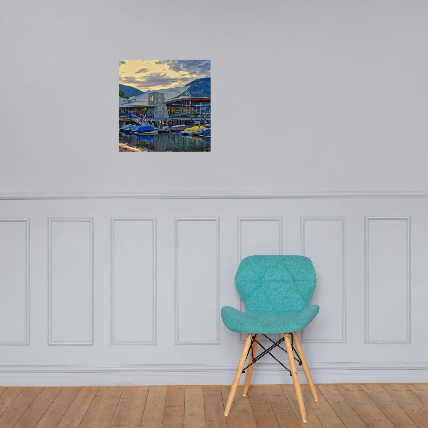 Matte Poster Print - Hooded Merganser Sunset