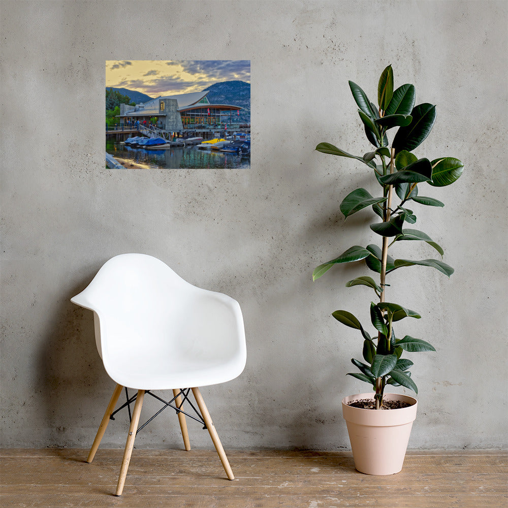 Matte Poster Print - Hooded Merganser Sunset