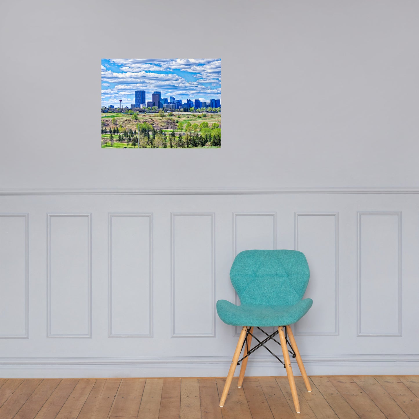 Matte Poster Print - Downtown Calgary Vista Heights Hill HDR