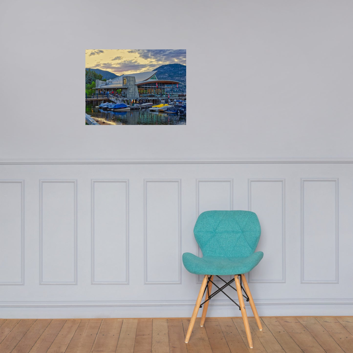 Matte Poster Print - Hooded Merganser Sunset