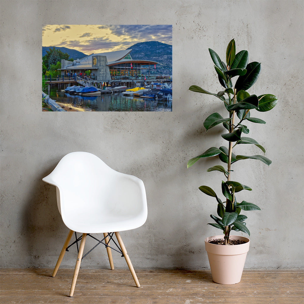 Matte Poster Print - Hooded Merganser Sunset