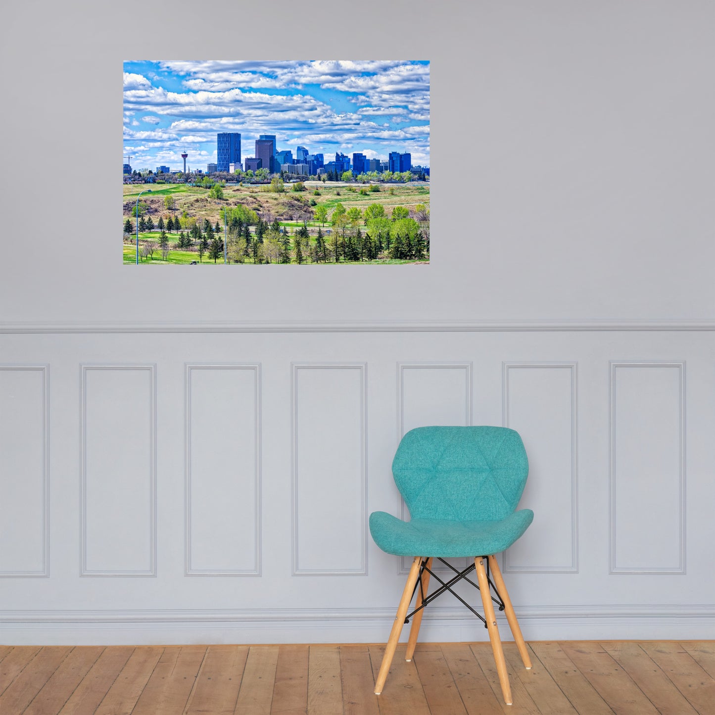 Matte Poster Print - Downtown Calgary Vista Heights Hill HDR