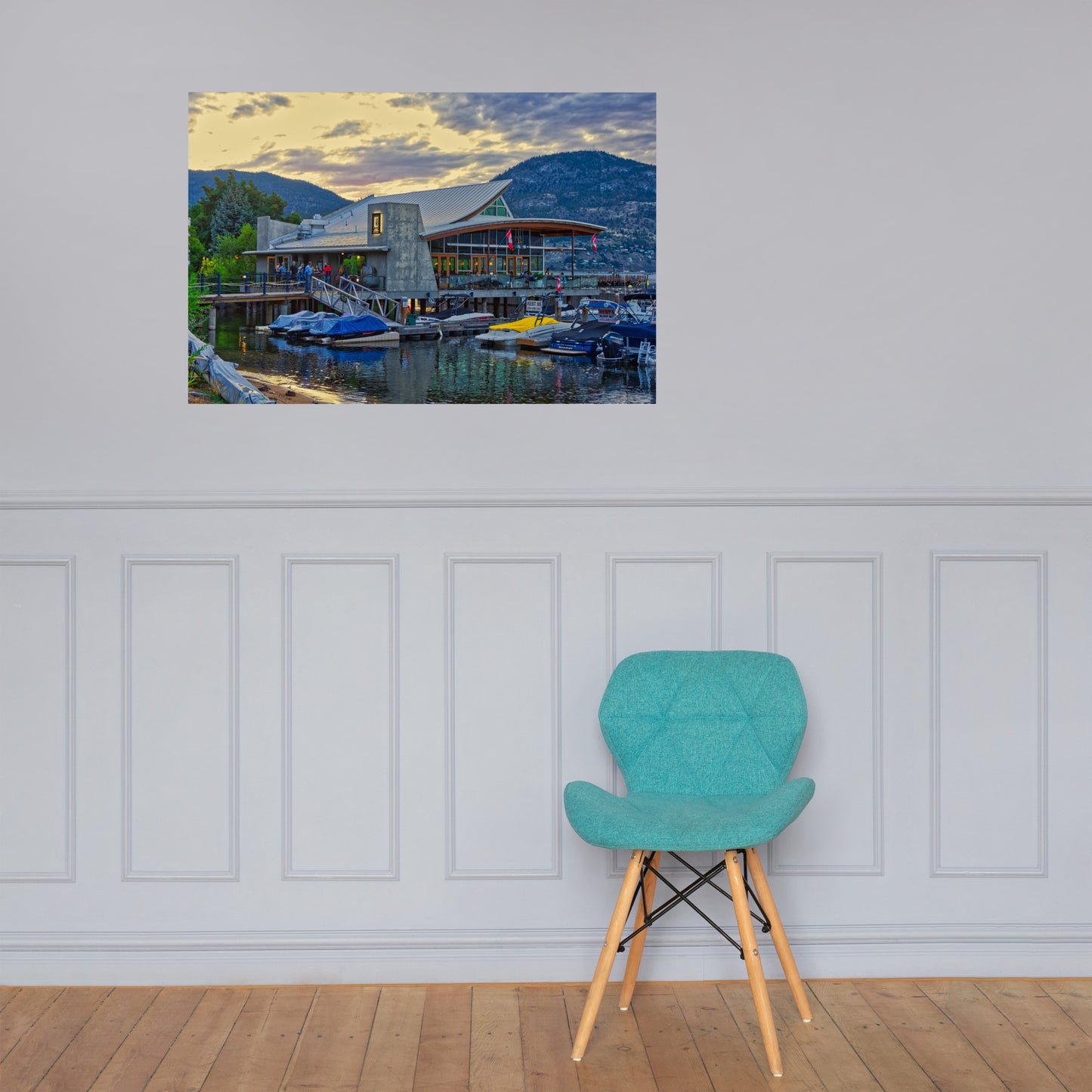 Matte Poster Print - Hooded Merganser Sunset