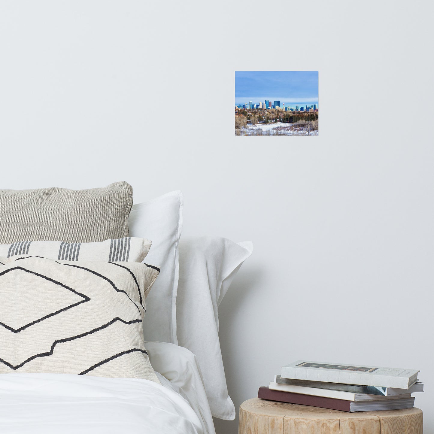Matte Poster Print - Downtown Calgary HDR Winter River Park