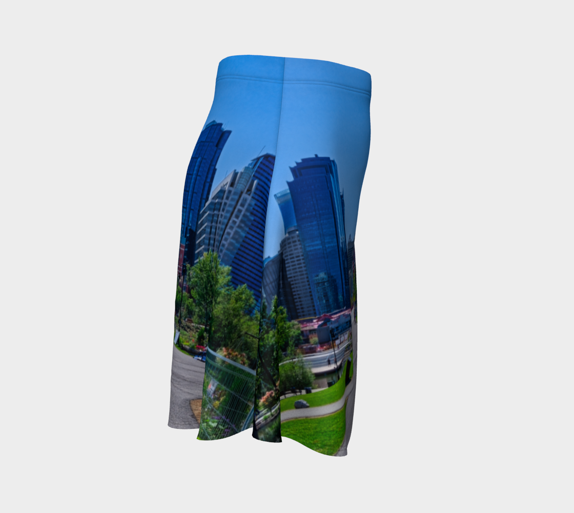 Women's Flare Skirt - Downtown Calgary Prince's Island Park HDR