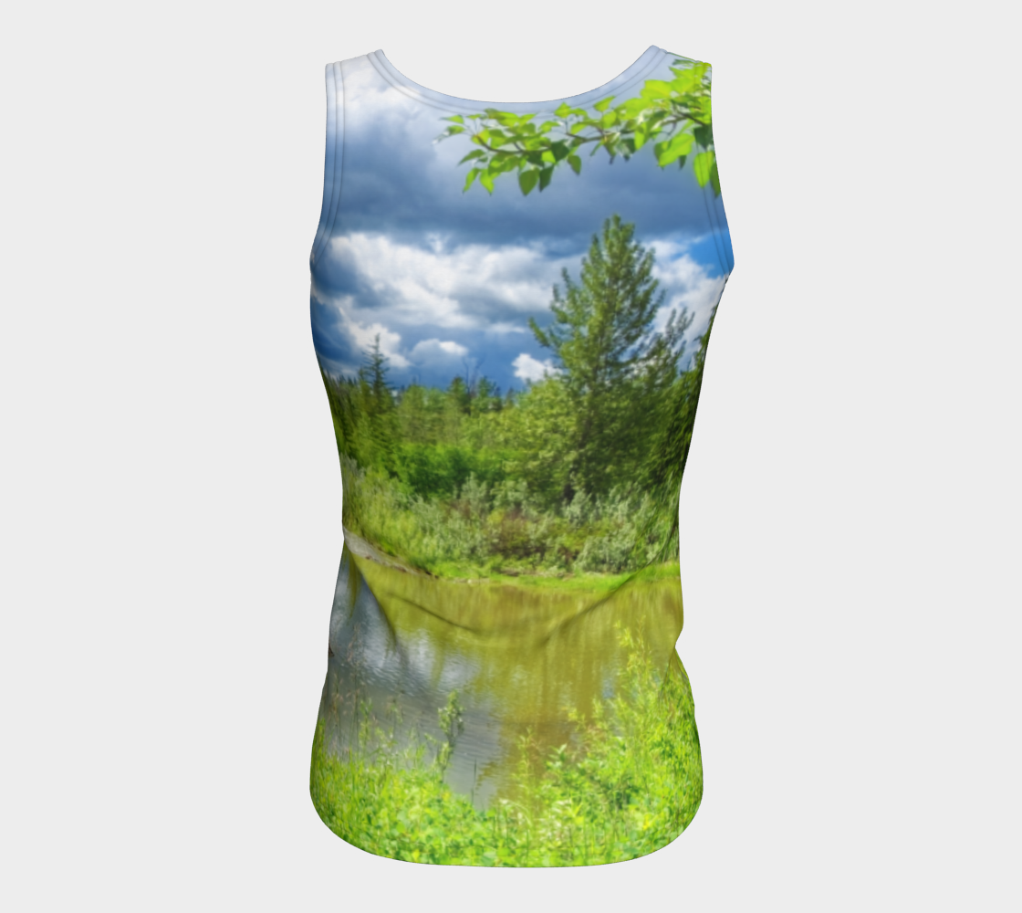 Women's All-Over Fitted Regular Tank Top - Fish Creek Park Votier's Flats