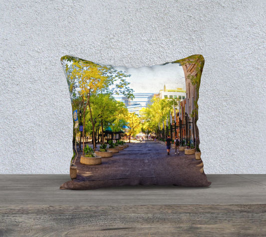 18x18 Pillow Case - Olympic Plaza Arts Commons Fall