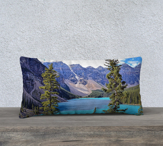 24x12 Pillow Case - Moraine Lake and the Valley of the Ten Peaks