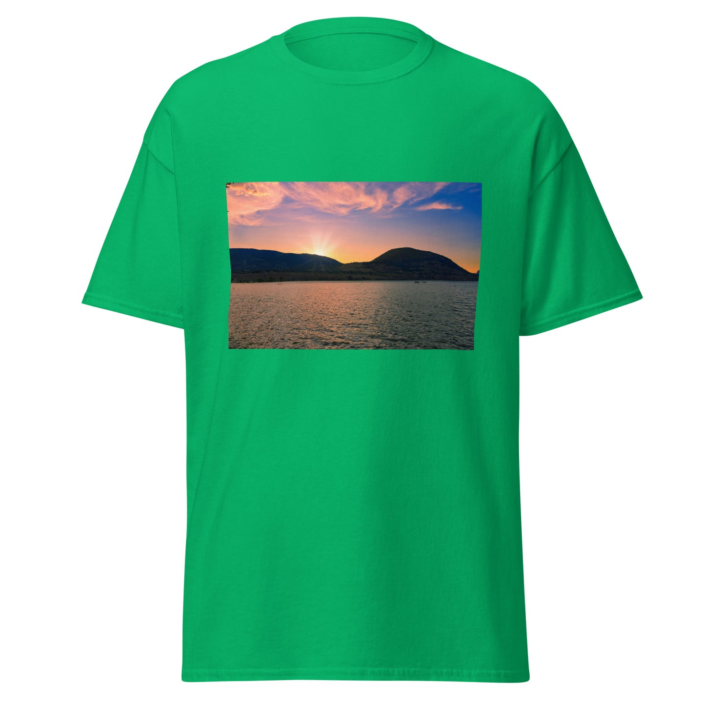 Men's Classic Tee - Penticton Okanagan Lake Sunset
