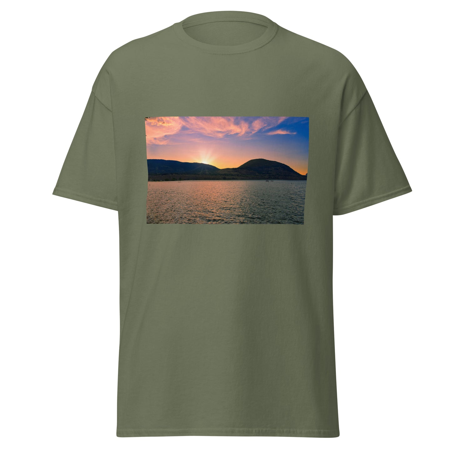 Men's Classic Tee - Penticton Okanagan Lake Sunset