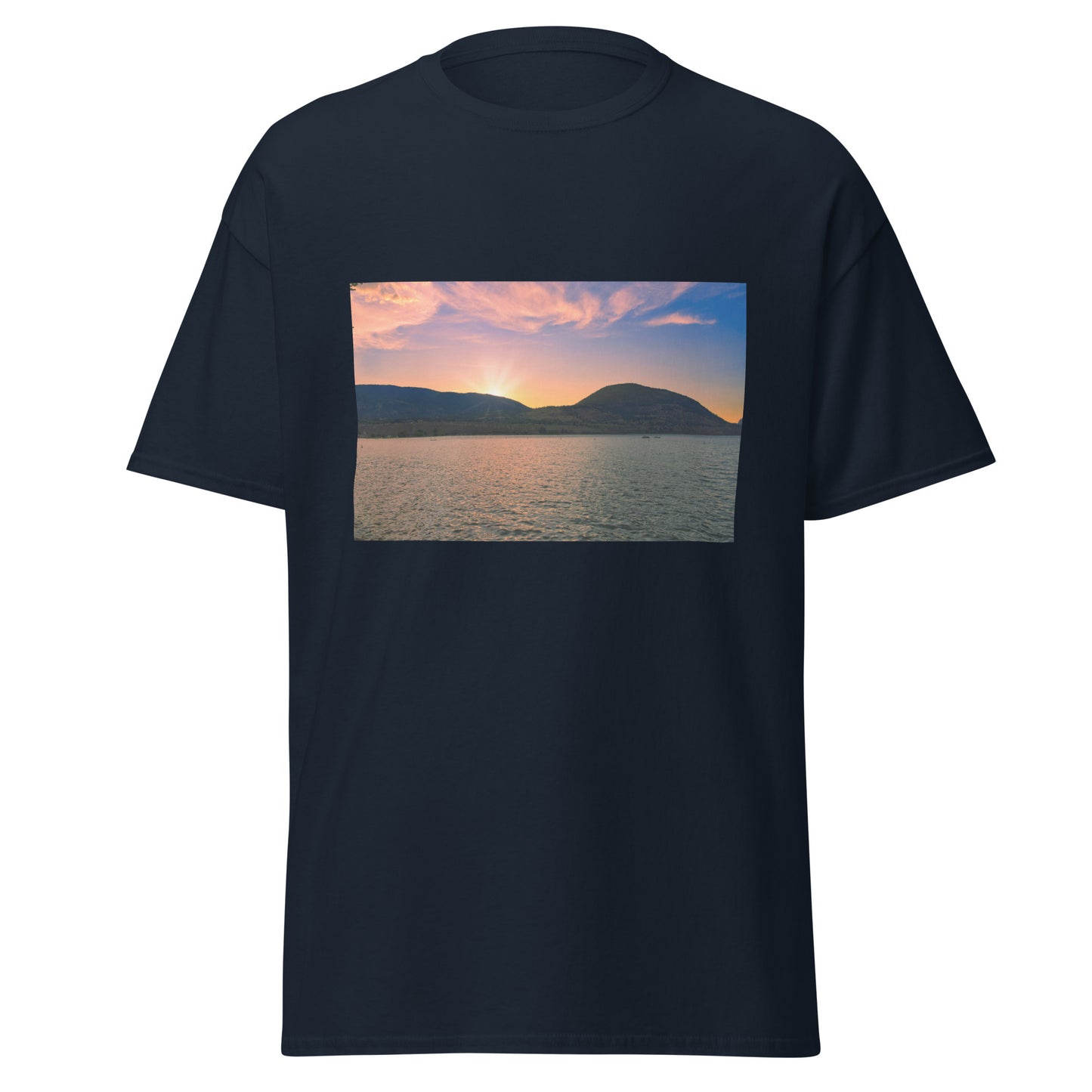 Men's Classic Tee - Penticton Okanagan Lake Sunset