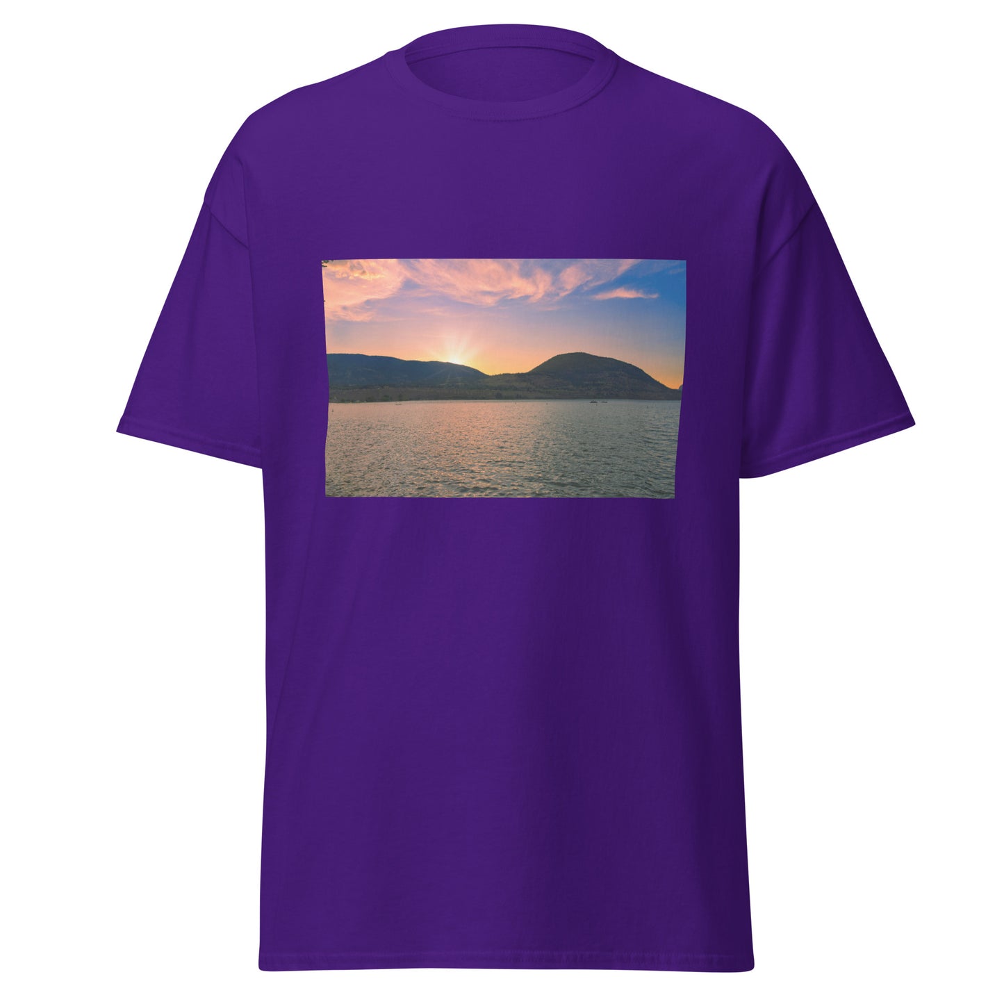 Men's Classic Tee - Penticton Okanagan Lake Sunset