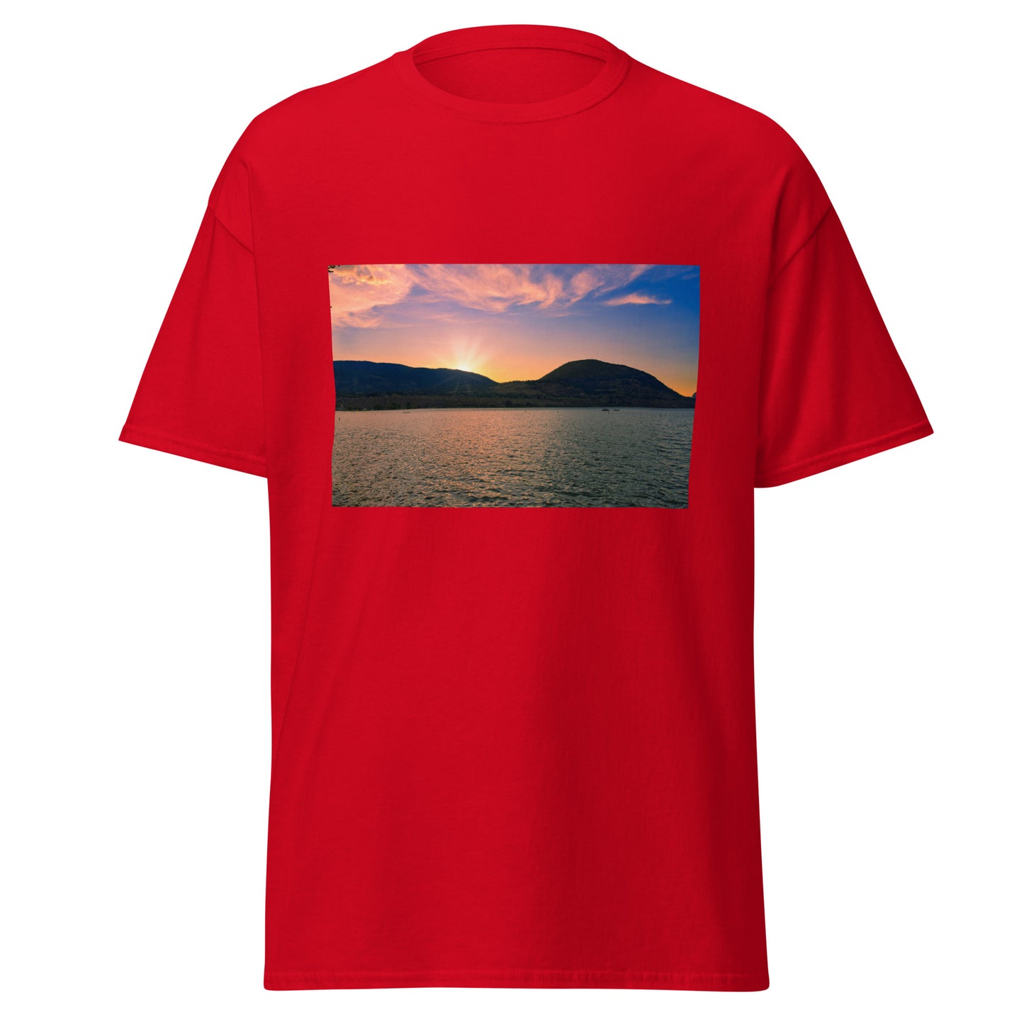 Men's Classic Tee - Penticton Okanagan Lake Sunset
