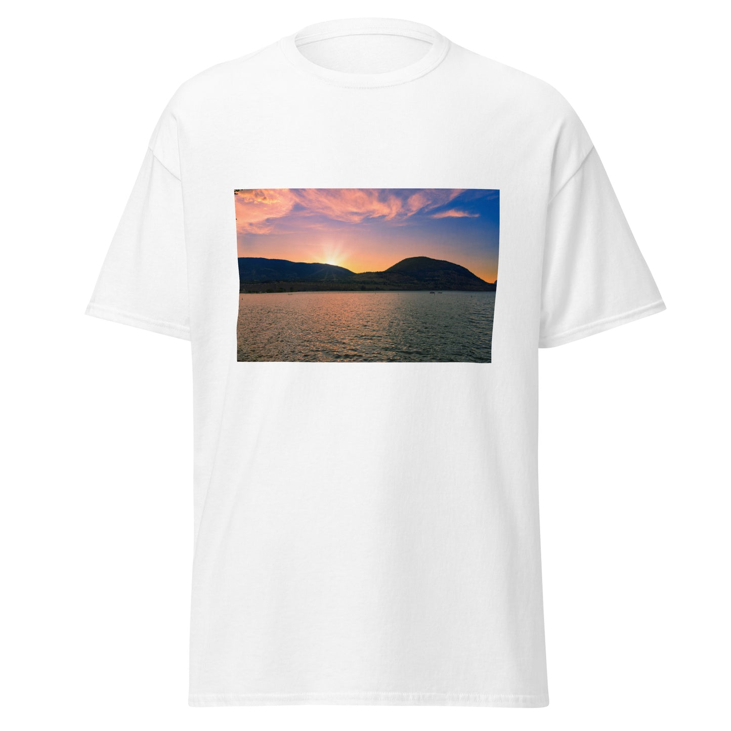 Men's Classic Tee - Penticton Okanagan Lake Sunset