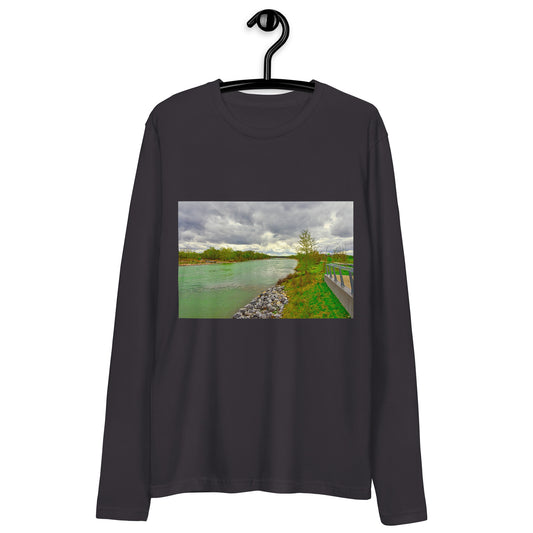 Men's Long Sleeve Fitted Crew - Calgary Bow River East Village