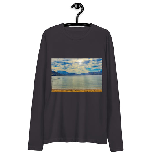 Men's Long Sleeve Fitted Crew - Penticton Skaha Lake