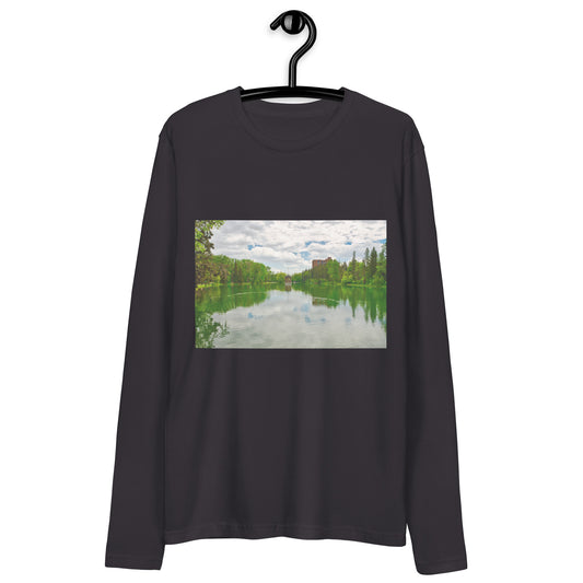 Men's Long Sleeve Fitted Crew - Bowness Park Lagoon