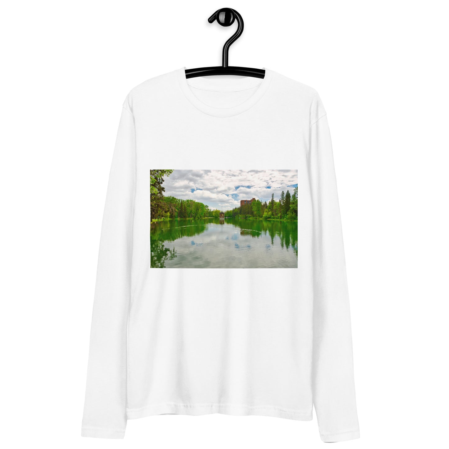 Men's Long Sleeve Fitted Crew - Bowness Park Lagoon