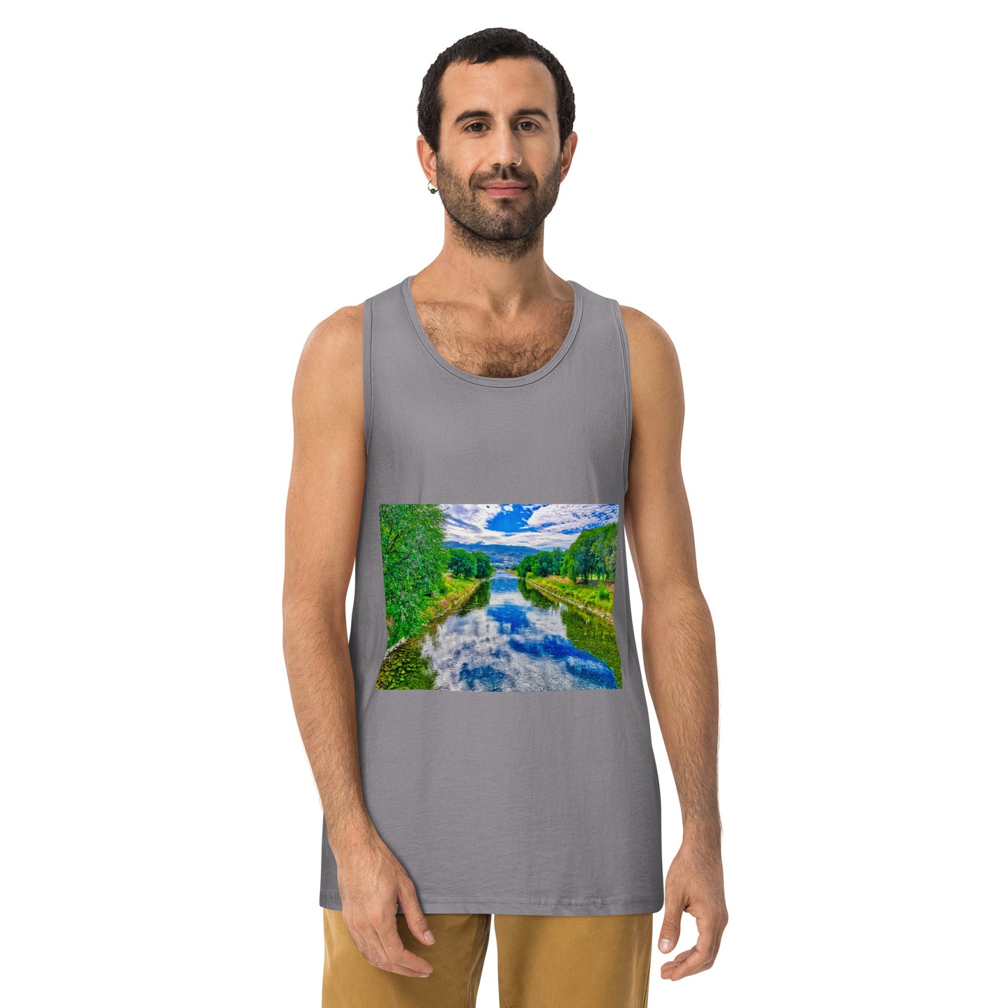 Men’s Premium Tank Top - Penticton Okanagan River Channel HDR