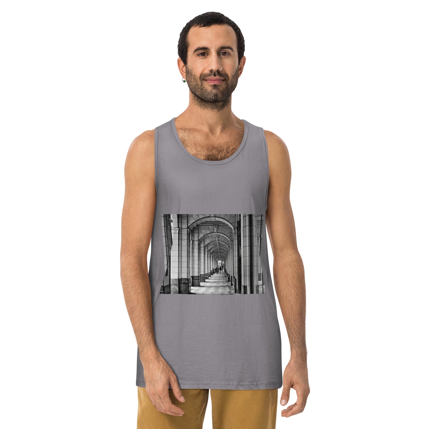 Men’s Premium Tank Top - Hudson's Bay Sidewalk Black and White