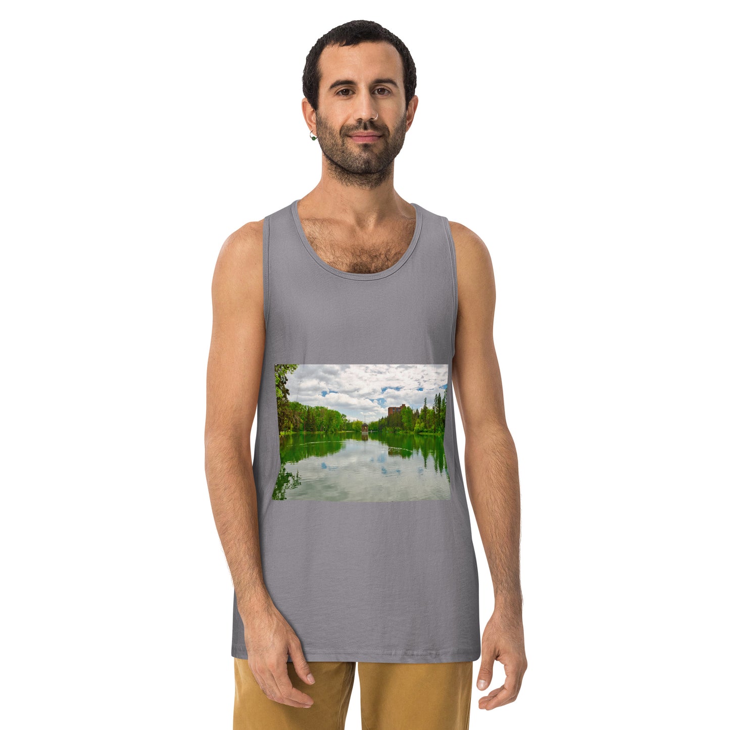 Men’s Premium Tank Top - Bowness Park Lagoon