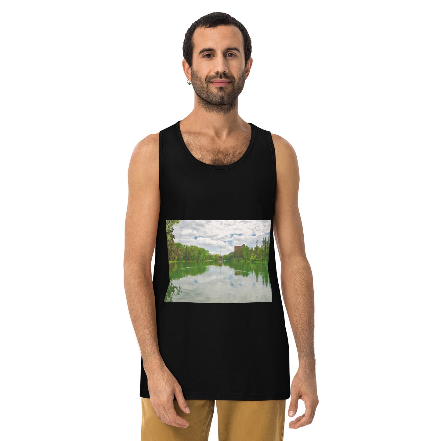 Men’s Premium Tank Top - Bowness Park Lagoon