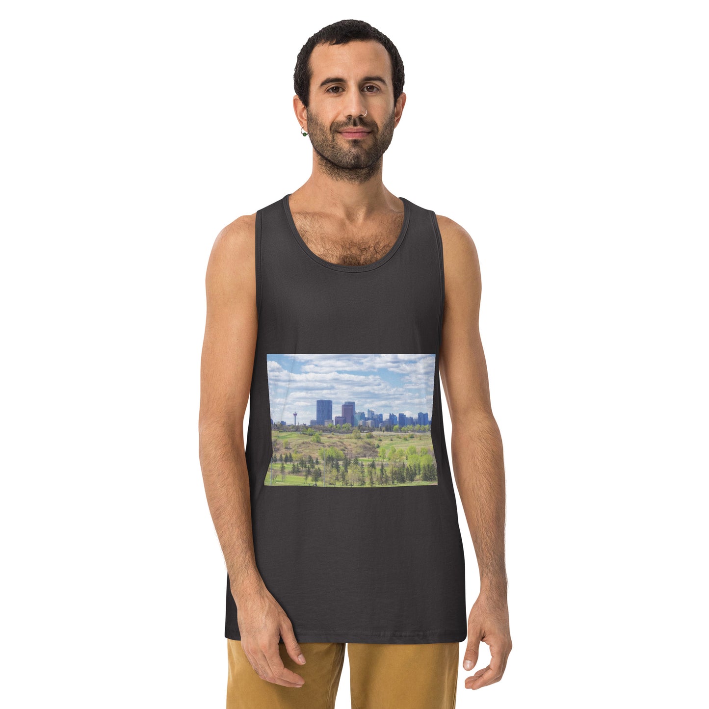 Men’s Premium Tank Top - Downtown Calgary Vista Heights Hill