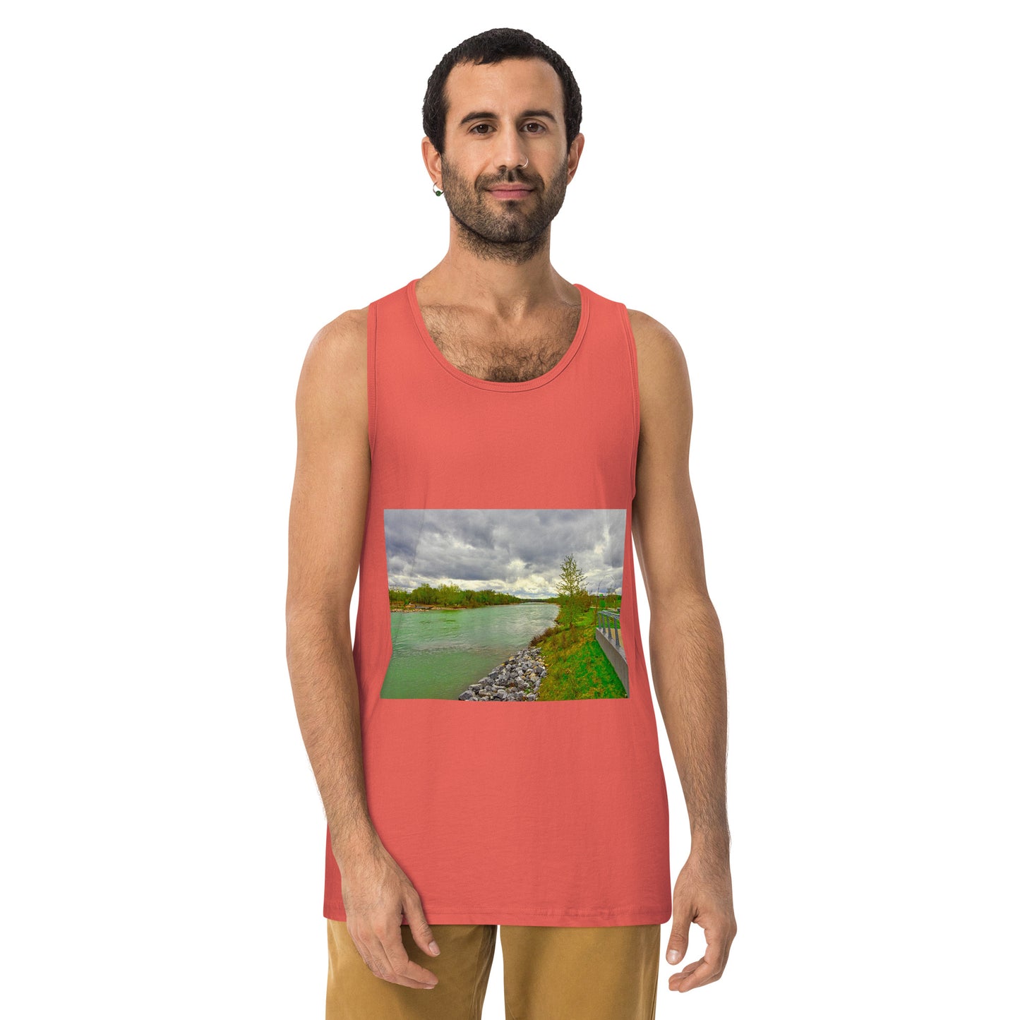 Men’s Premium Tank Top - Calgary Bow River East Village