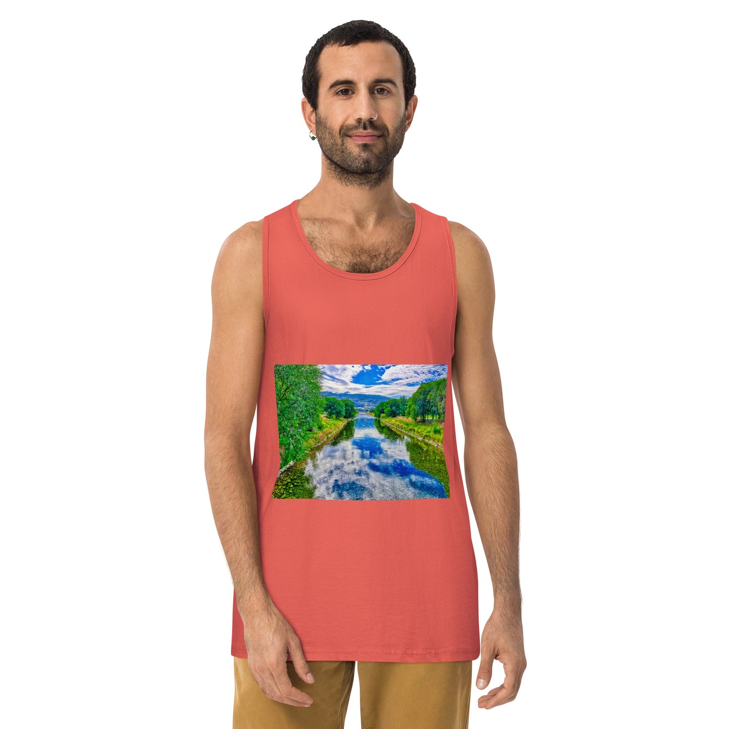 Men’s Premium Tank Top - Penticton Okanagan River Channel HDR
