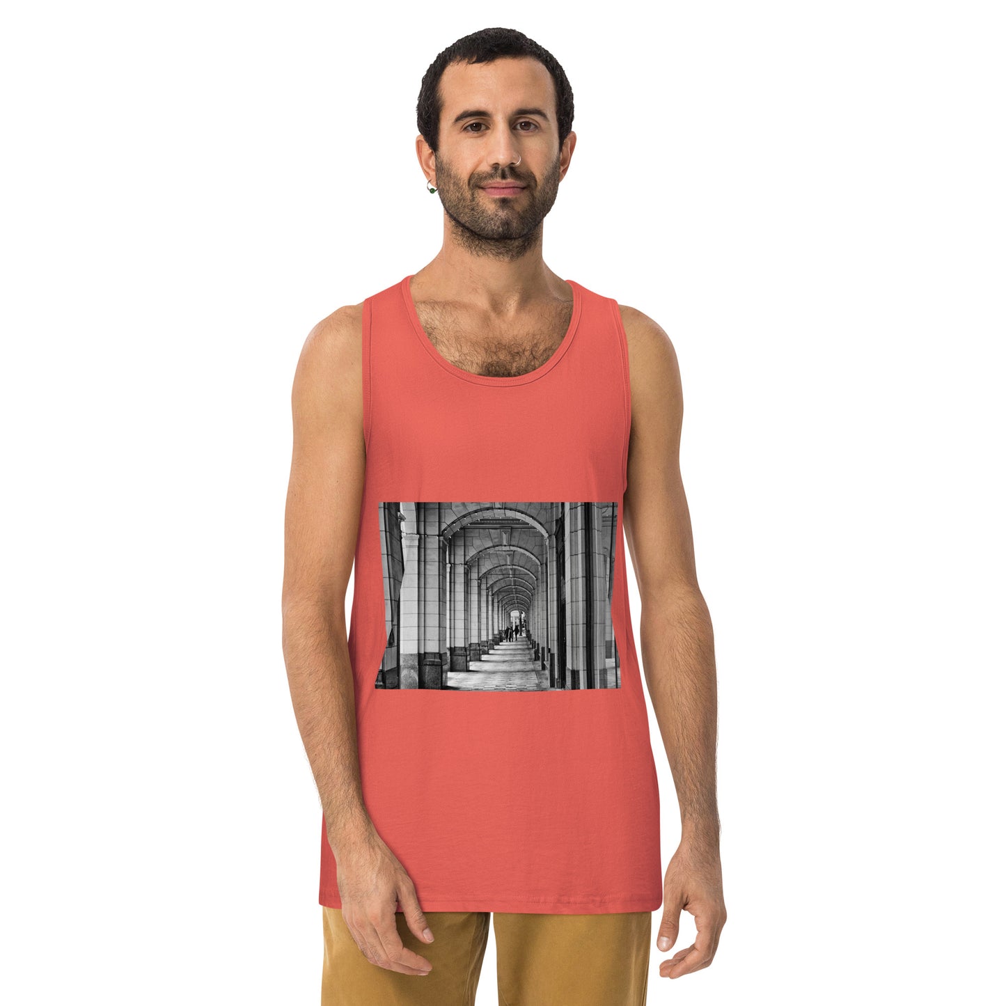 Men’s Premium Tank Top - Hudson's Bay Sidewalk Black and White