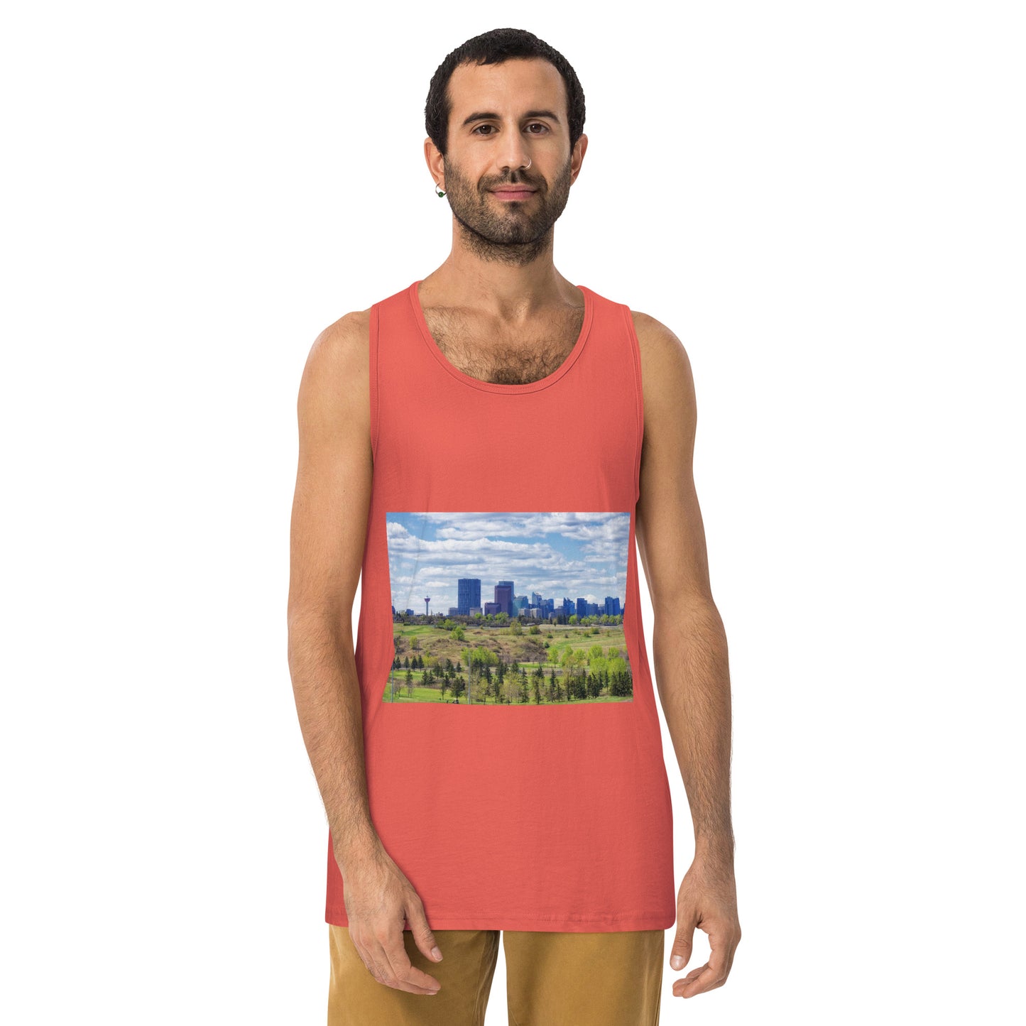 Men’s Premium Tank Top - Downtown Calgary Vista Heights Hill