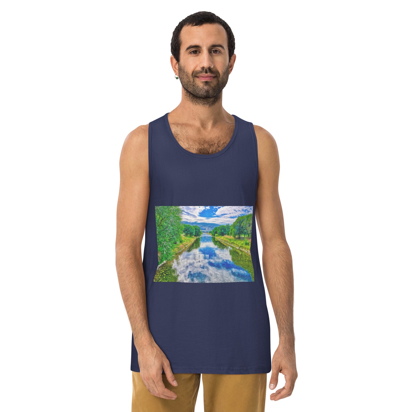 Men’s Premium Tank Top - Penticton Okanagan River Channel HDR