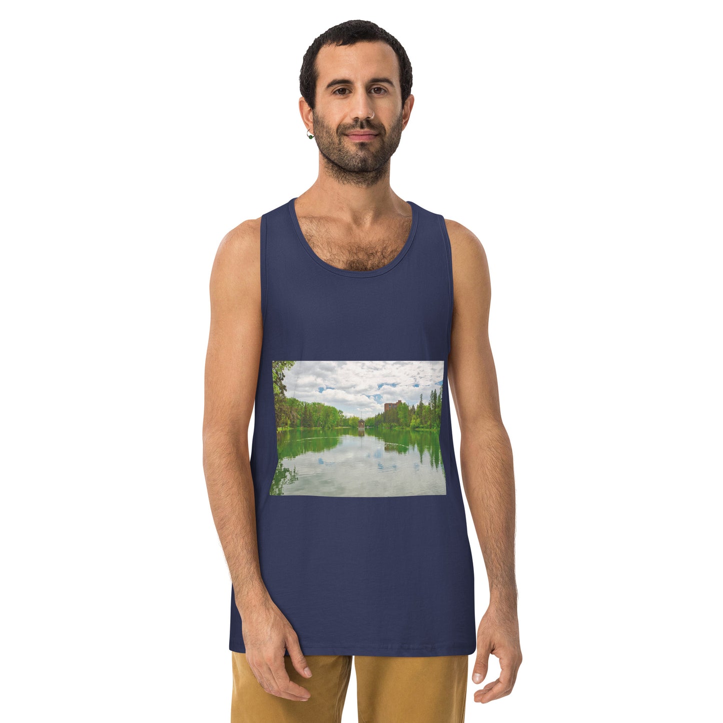 Men’s Premium Tank Top - Bowness Park Lagoon