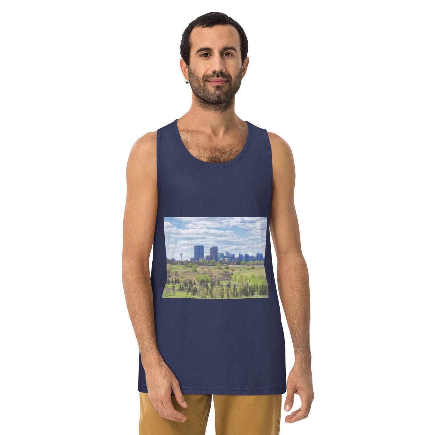 Men’s Premium Tank Top - Downtown Calgary Vista Heights Hill