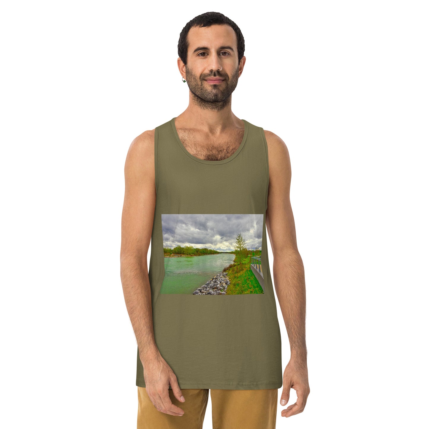 Men’s Premium Tank Top - Calgary Bow River East Village