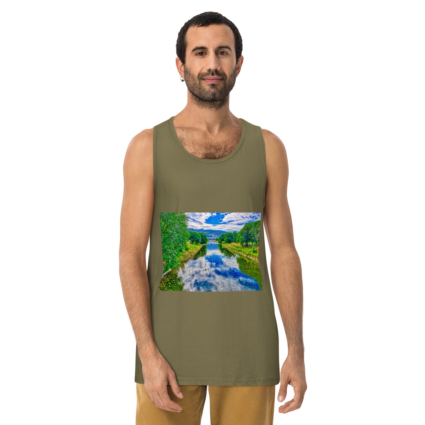 Men’s Premium Tank Top - Penticton Okanagan River Channel HDR
