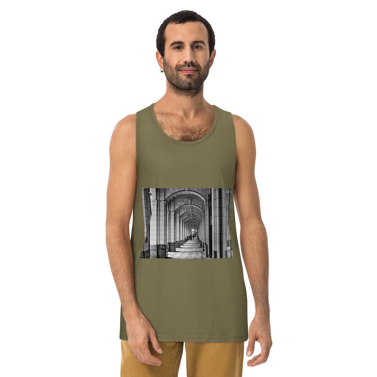 Men’s Premium Tank Top - Hudson's Bay Sidewalk Black and White