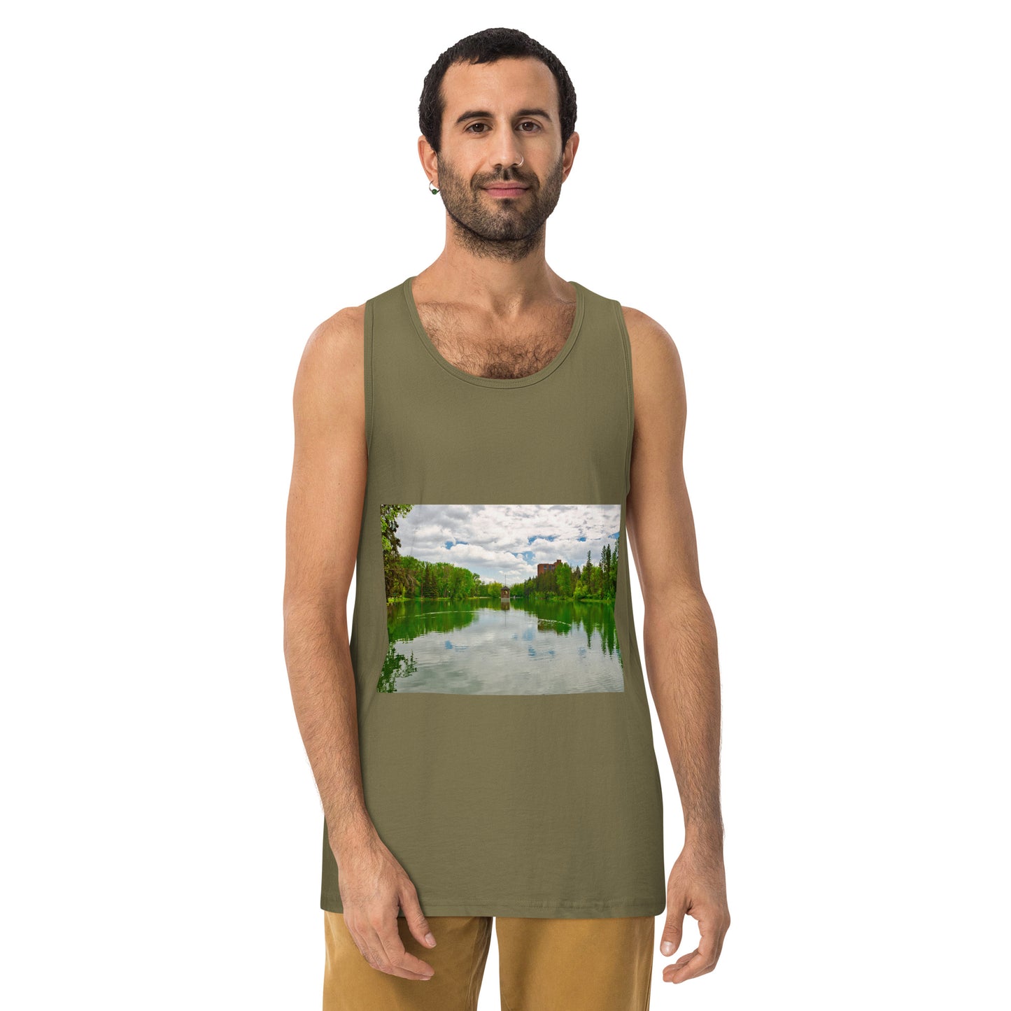 Men’s Premium Tank Top - Bowness Park Lagoon