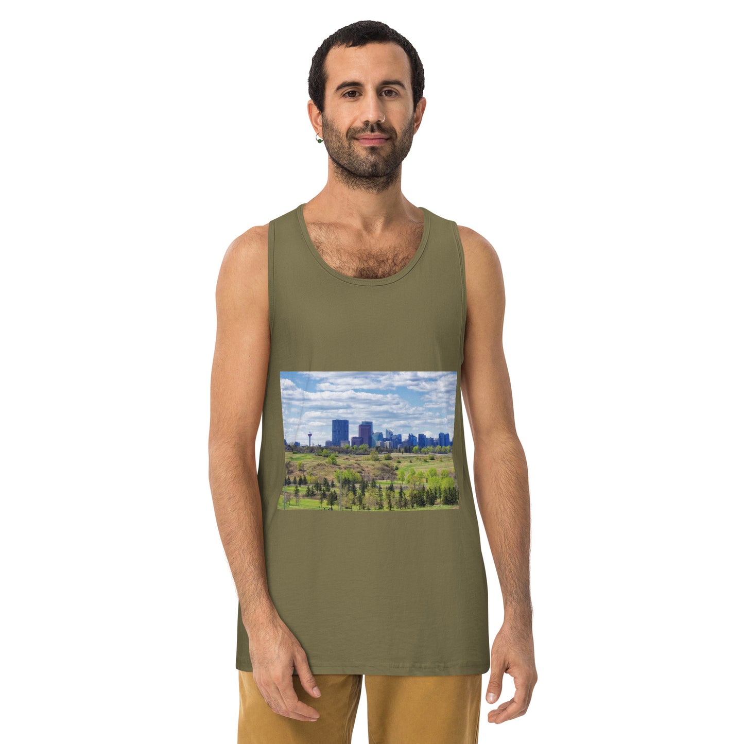 Men’s Premium Tank Top - Downtown Calgary Vista Heights Hill